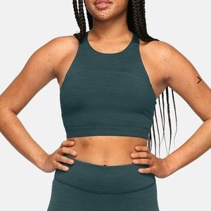 Outdoor Voices TechSweat Crop Top Evergreen M
